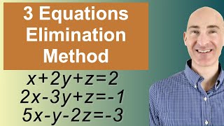 Solving Systems of 3 Equations Elimination [upl. by Ries910]