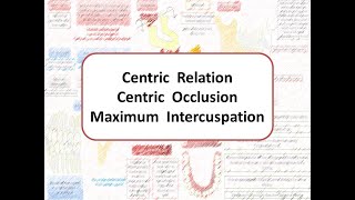 Concepts of Occlusion Centric Relation Centric Occlusion Maximum Intercuspation [upl. by Montgomery]