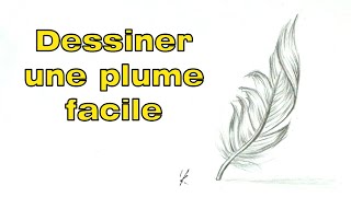 Comment dessiner une plume facile [upl. by Aenneea457]