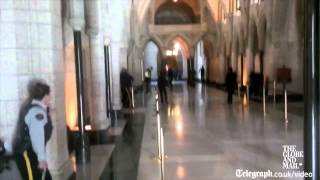 Ottawa shooting shots fired inside Canadian parliament building [upl. by Ander]