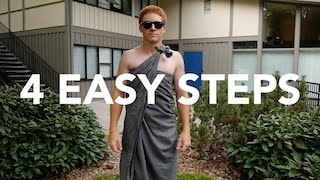 How to Tie a Toga  4 EASY STEPS [upl. by Netsirt]