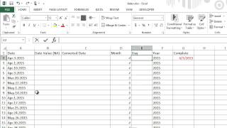 Microsoft Excel  Convert Text to Dates complex [upl. by Noramac865]