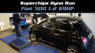 Superchips Dyno Run  Fiat 500 12 69HP [upl. by Akeenahs]