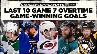 Last 10 Game 7 Overtime Winners [upl. by Aicetel863]