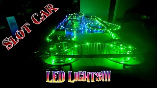 Slot Car Race Track LED Lights Lighting Tyco Auto World AFX HO Custom [upl. by Cire]