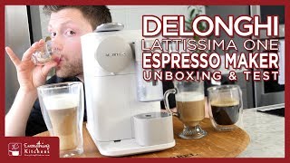 Nespresso  Delonghi Lattisima One Unboxing amp Test [upl. by Bohon]