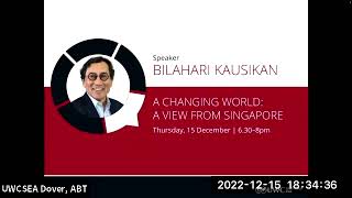 UWCSEA Kishore Mahbubani Speaker Series Bilahari Kausikan [upl. by Kletter217]