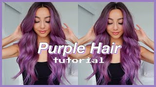 Purple Hair Tutorial  LOréal Colorista purplehair [upl. by Esekram]