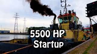 5500 HP Diesel Startup [upl. by Reiners]