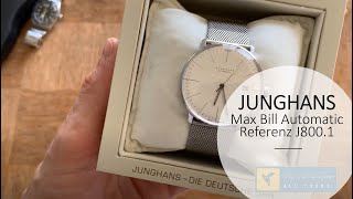 Junghans Max Bill Automatic  Referenz J8001 Review in Deutsch  Max Bill 027400248 [upl. by Stouffer]