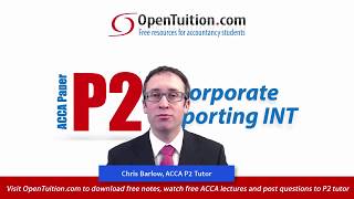 ACCA P2 Introduction to Corporate Reporting [upl. by Altis]