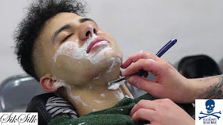 TRADITIONAL TURKISH WET SHAVE  STEP BY STEP TUTORIAL [upl. by Ardnael409]