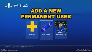 How To Add New PSN User Accounts on PS4  Playstation Tutorial for Additional Master Profile [upl. by Lesde68]