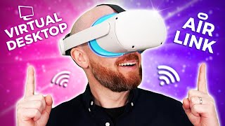 Oculus Air Link Vs Virtual Desktop  Oculus Quest 2 [upl. by Sirej391]