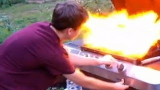 Danger in the Backyard Propane Grill Explosion [upl. by Ellenid]