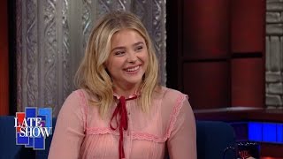 Chloe Moretz Talks The Equalizer Working with Denzel Washington [upl. by Ciredec350]