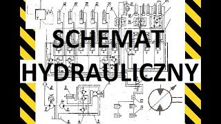 Napęd hydrauliczny  Schemat hydrauliczny koparkoładowarki Ostrówek K 162 [upl. by Forster268]