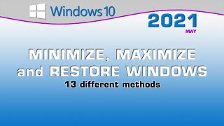 Minimize Maximize and Restore Windows [upl. by Retloc]