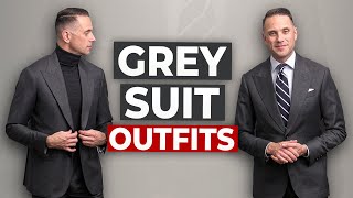 5 STYLISH Grey Suit Combinations  Wedding Business SemiFormal [upl. by Dorelle]