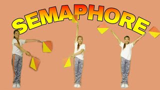 SEMAPHORE FLAG SIGNALING SYSTEM ALPHABET [upl. by Day]