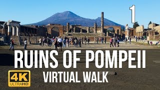 Pompeii Walking Tour in 4K Part 1 [upl. by Babbette37]