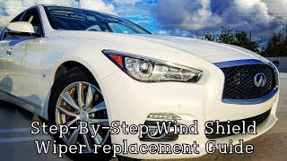 StepByStep Infiniti Q50 Windshield Wiper Replacement 1420 [upl. by Ativet]