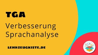 TGA zum Kommentar Musterverbesserung der Sprachanalyse [upl. by Akimrej]