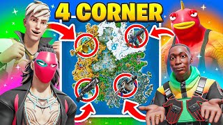 The MYTHIC 4 CORNER VAULT Challenge in Fortnite [upl. by Saturday834]