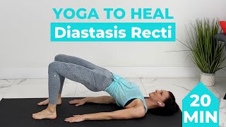 Diastasis Recti Yoga with Postpartum Diastasis Recti Exercises  20 Minute Postnatal Yoga [upl. by Leahsim]