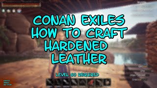 Conan Exiles How to Craft Hardened Leather UPDATED NOV 16 2020 [upl. by Alletse]