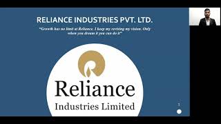 Presentation on Reliance industries [upl. by Emmer]