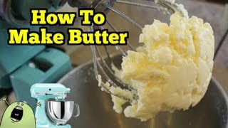 How To Make REAL BUTTER in a KitchenAid Mixer [upl. by Cahra]