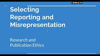 Selective Reporting and Misrepresentation of data Research and Publication ethics Phd coursework [upl. by Crowley]