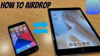 How To Use AirDrop To Send Photos amp Videos On iPad amp iPhones IOS14 2021 [upl. by Anneis]