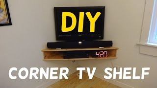 Build this Floating Corner TV Stand [upl. by Naivad]