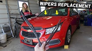 HOW TO REPLACE WINDSHIELD WIPERS ON CHEVROLET CRUZE SONIC [upl. by Yeargain]