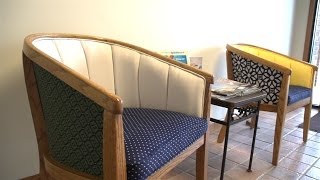 How to Reupholster a Channel Back Chair Channeled Foam Method [upl. by Callean228]