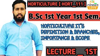 BSc Agriculture 1st year Horticulture class  HORT111  BSc Agriculture 1st year Syllabusclasses [upl. by Mercier272]