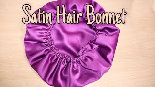 DIY  HOW TO MAKE A SATIN  SILK BONNET [upl. by Enilauqcaj]