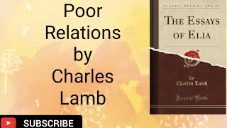 POOR RELATIONS by CHARLES LAMB [upl. by Rother]