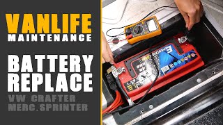 VW CrafterMercedes Sprinter Battery Location  Replacement [upl. by Niltyak]