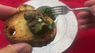 Maitre Jacques escargot Review  easy escargot in garlic butter recipe [upl. by Nomelihp]