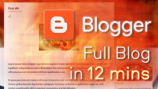 Blogger  Tutorial for Beginners in 12 MINUTES  FULL GUIDE [upl. by Aciraj519]