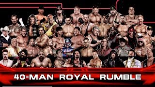 WWE 2K14 Gameplay 40man Royal Rumble Match  Legend difficulty on Xbox 360 [upl. by Netaf]