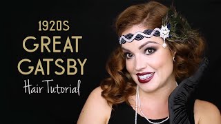 1920s Great Gatsby Hair Tutorial [upl. by Oiril]