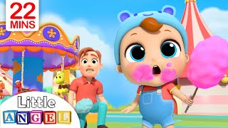 Playtime at the Theme Park  Little Angel Nursery Rhymes amp Kids Songs [upl. by Ives]