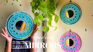 DIY Lippan Art Mirror  Mud Mirror Work  DIY Wall Hanging Indian [upl. by Hallagan]