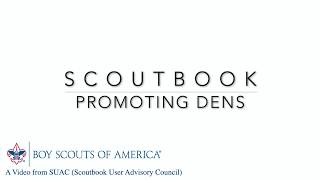 BSA Scoutbook  Promote Cub Scout Den [upl. by Ecneralc]