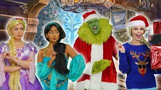 WILL DISNEY PRINCESSES ESCAPE THE GRINCH Babysitter or Will He Steal Christmas [upl. by Gem]