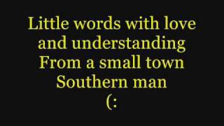 Alan Jackson Small Town Southern Man Lyrics [upl. by Yelrebmyk]